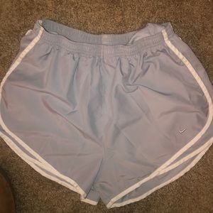 Gray/silver Nike shorts
